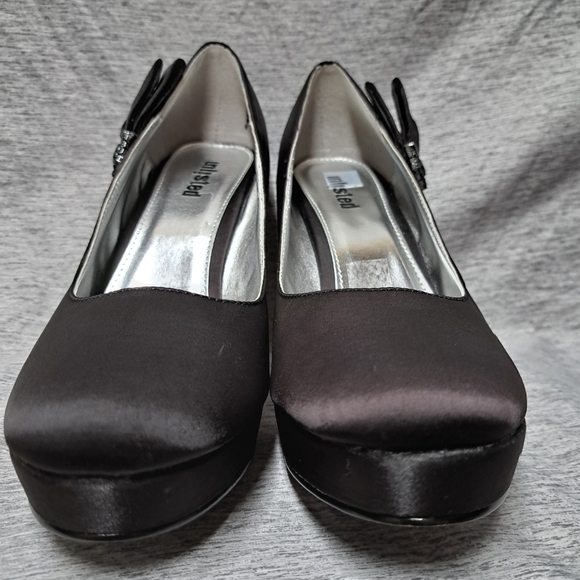 Unlisted women's satin dress platform heels size 9 good condition - Picture 10 of 13